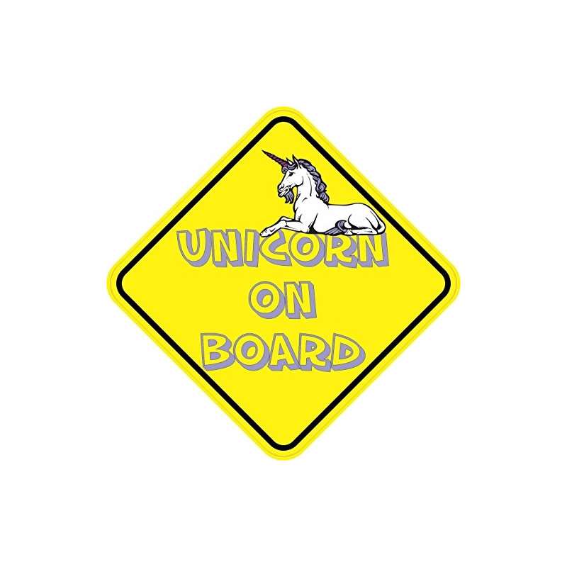 5 And X 5 And Unicorn On Board Vinyl Bumper Sticke