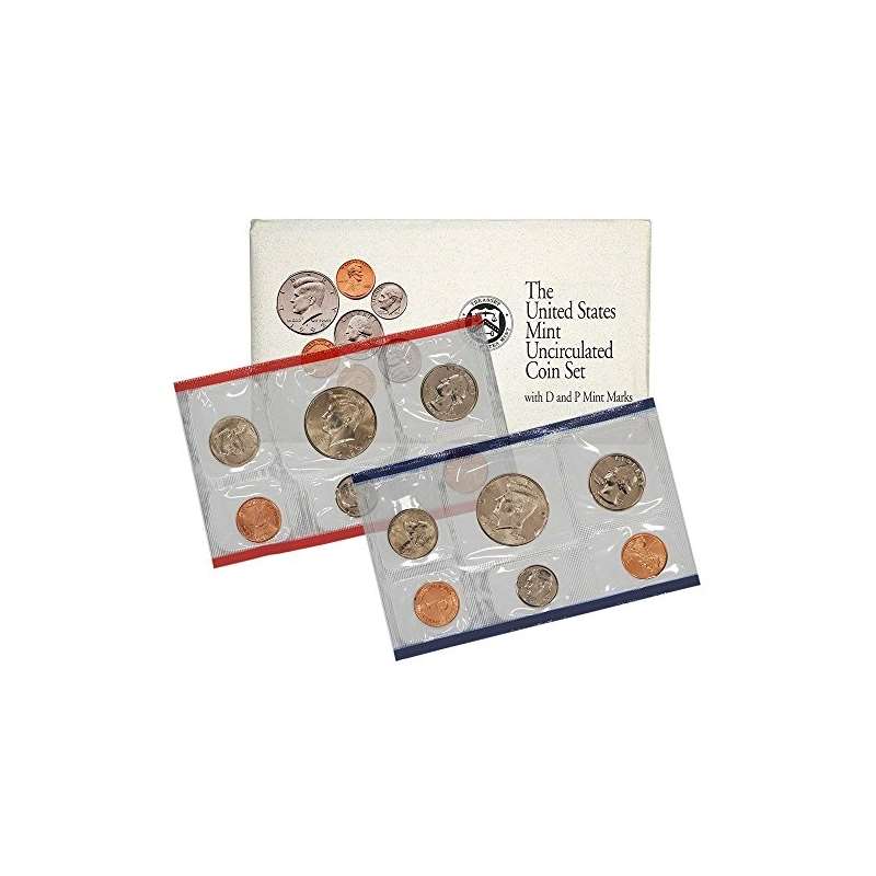 1992 P D US Mint 10-Coin Mint Set Uncirculated