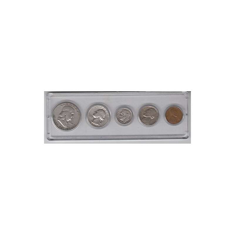 1951 Birth Year Coin Set 5 Coins-Silver Half Dolla