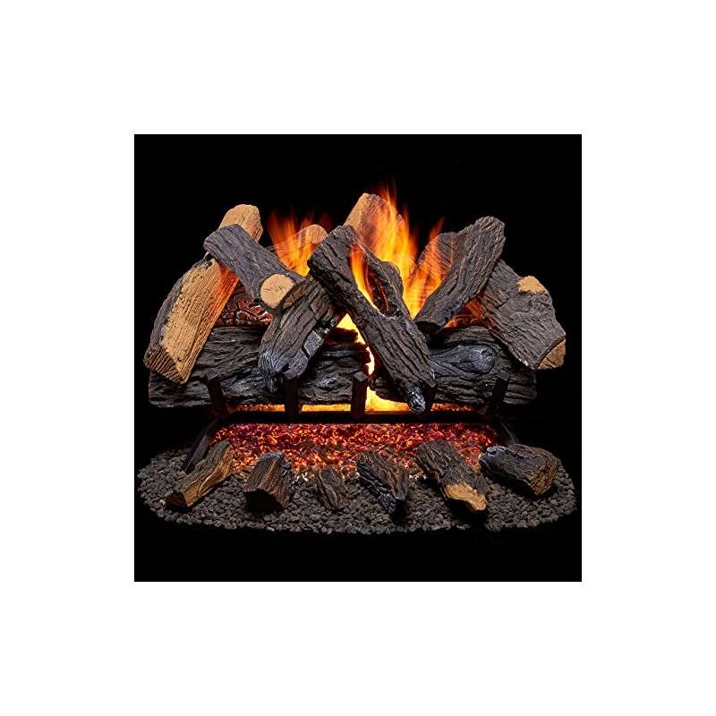 Vented Natural Gas Fireplace Log Set - 24 In., 55,