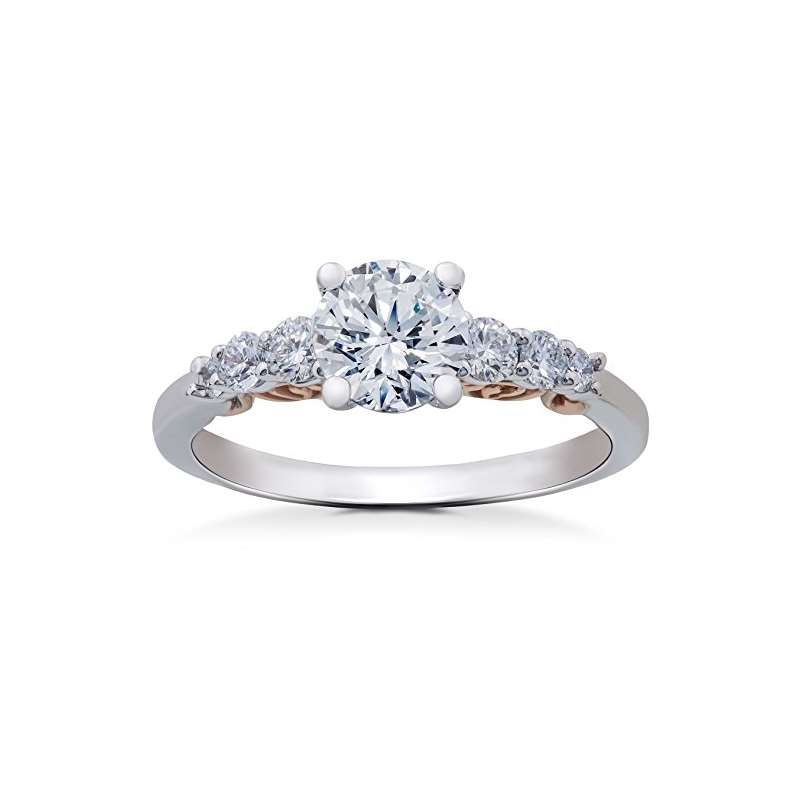 7/8 Ct Graduated Diamond Lab Grown Vintage Engagem