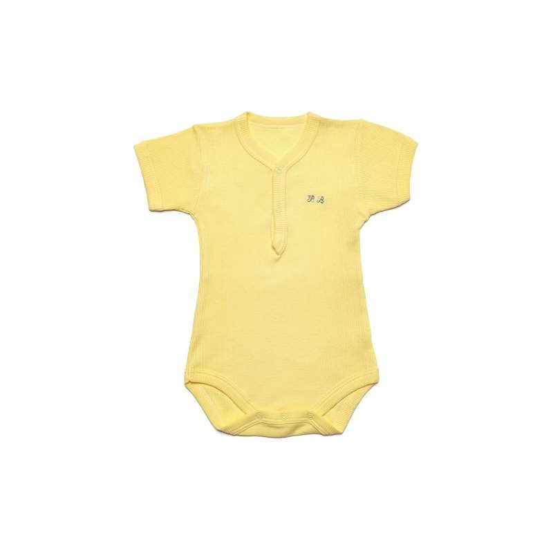 Kid U Not Baby Fine Ribbed Short Sleeve Henley One