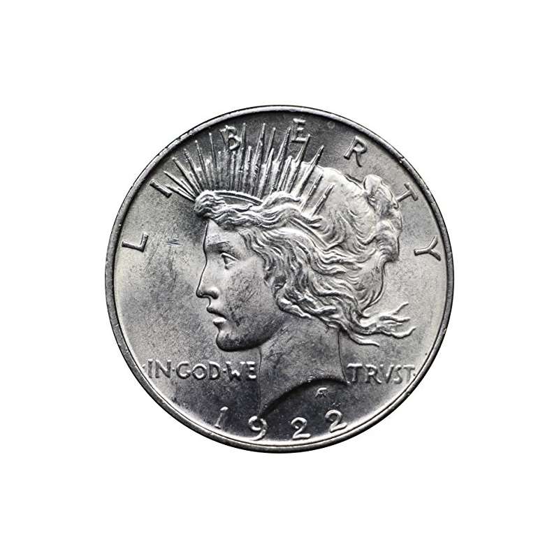 1922-1925 U.S. Peace Silver Dollar Coin, Nearly Mi