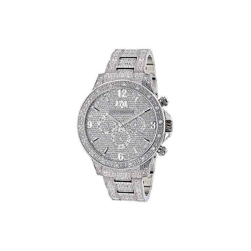 Mens Diamond Watches: Fully Iced Out Watch 1.25Ct