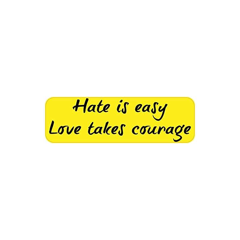 10In X 3In Hate Is Easy Love Takes Courage Religio