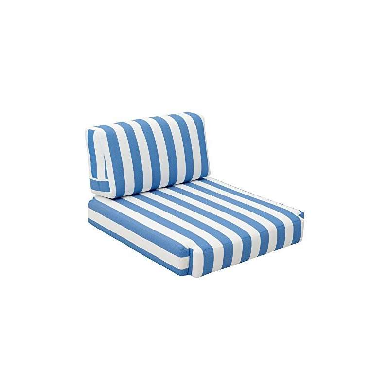 Bilander Arm Chair Cushion, Blue/White