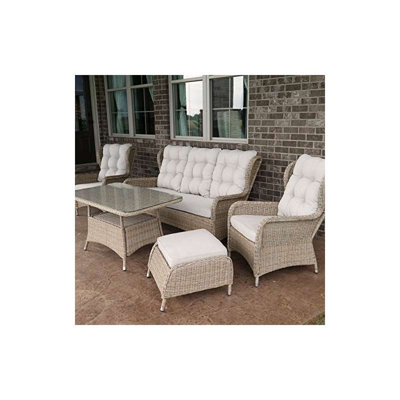 Charleston Way 5-Piece Outdoor Wicker Patio Sofa S