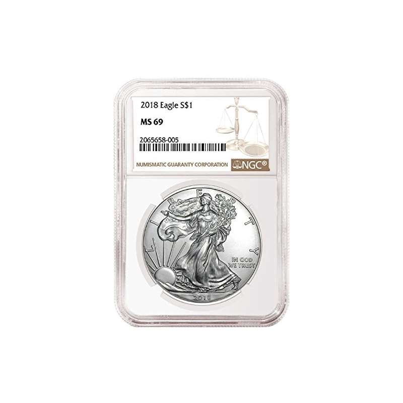 2018 American Silver Eagle 1 MS69 NGC